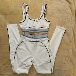 OP White and Black Trim Intimate Set